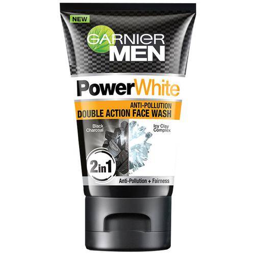 Garnier Men Power White Anti-Pollution Double Action Face Wash, 100 gm