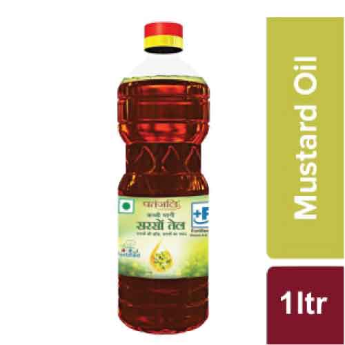 Patanjali Kacchi Ghani Mustard oil 1 Ltr Bottle