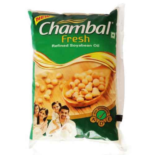 Chambal Refind Soyabean Oil - 1 Ltr Pouch