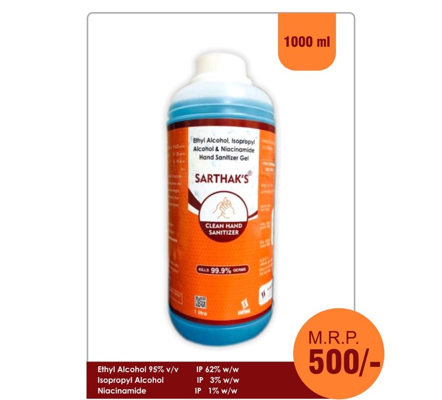 Sarthak  Hand Wash liquid Sanitizer Refill, 1000 ml