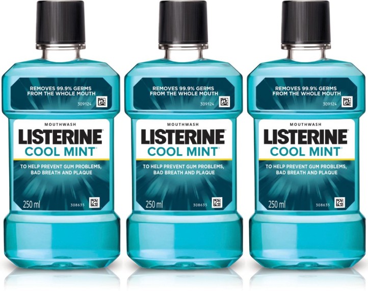 LISTERINE MOUTH WASH 250 ml × 3 (750 ml) 