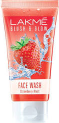 lakme blush and glow strawberry face wash 100 gm