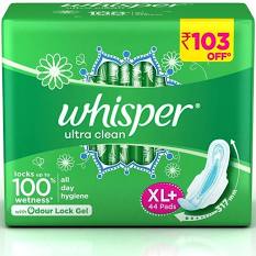 whisper ultra clean xl plus 44 pads