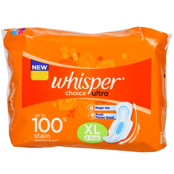 Whisper Choice Ultra XL Wings Sanitary Pads Pack Of 6