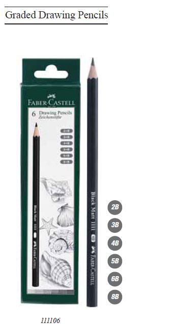 Drawing Pencils      - Set of 6 Graded