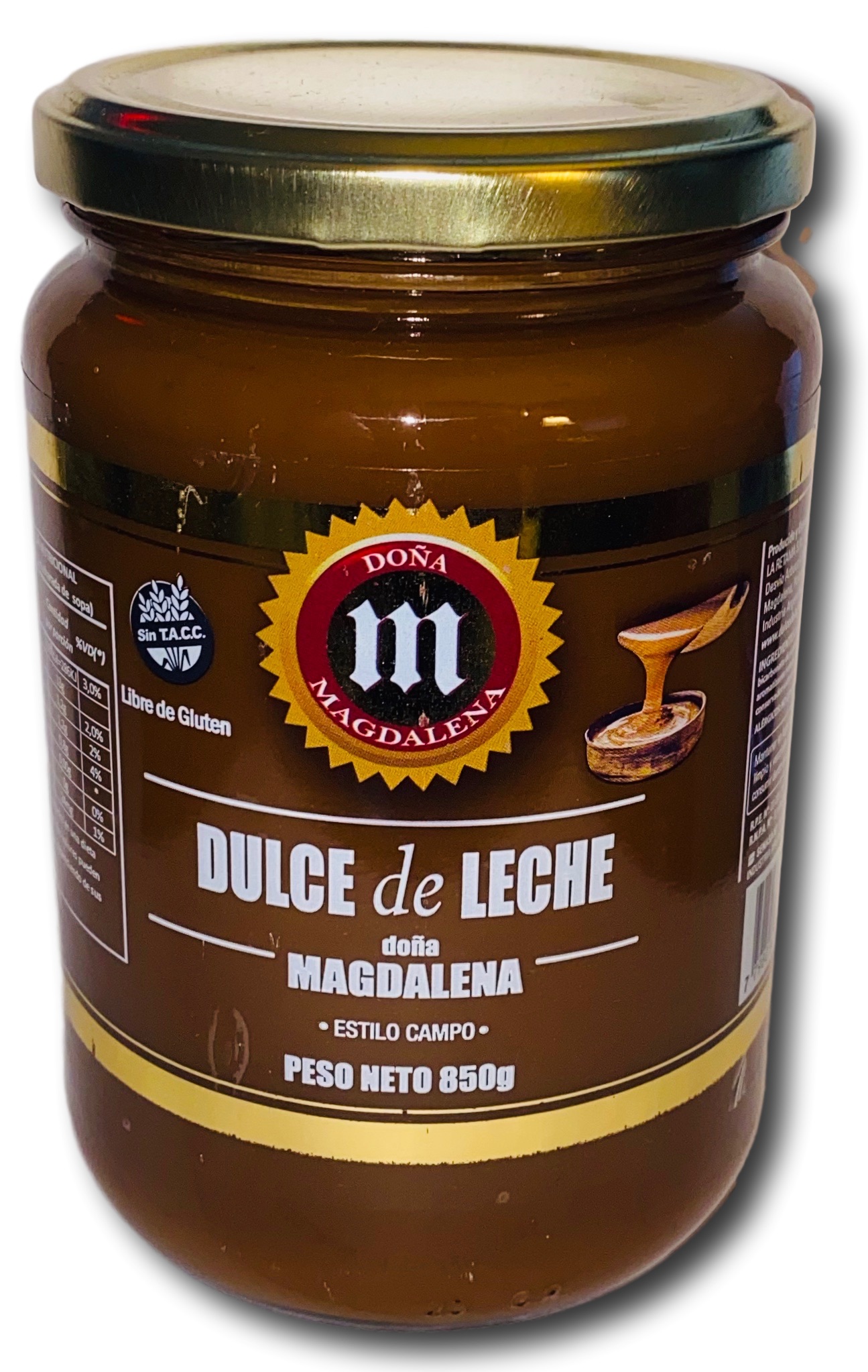 Dulce de leche Doña Magdalena 12 x 850 g Sin Gluten