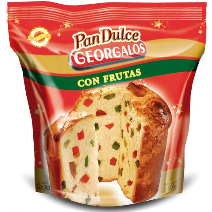 Pan Dulce Georgalos con frutas 12 x 500 g