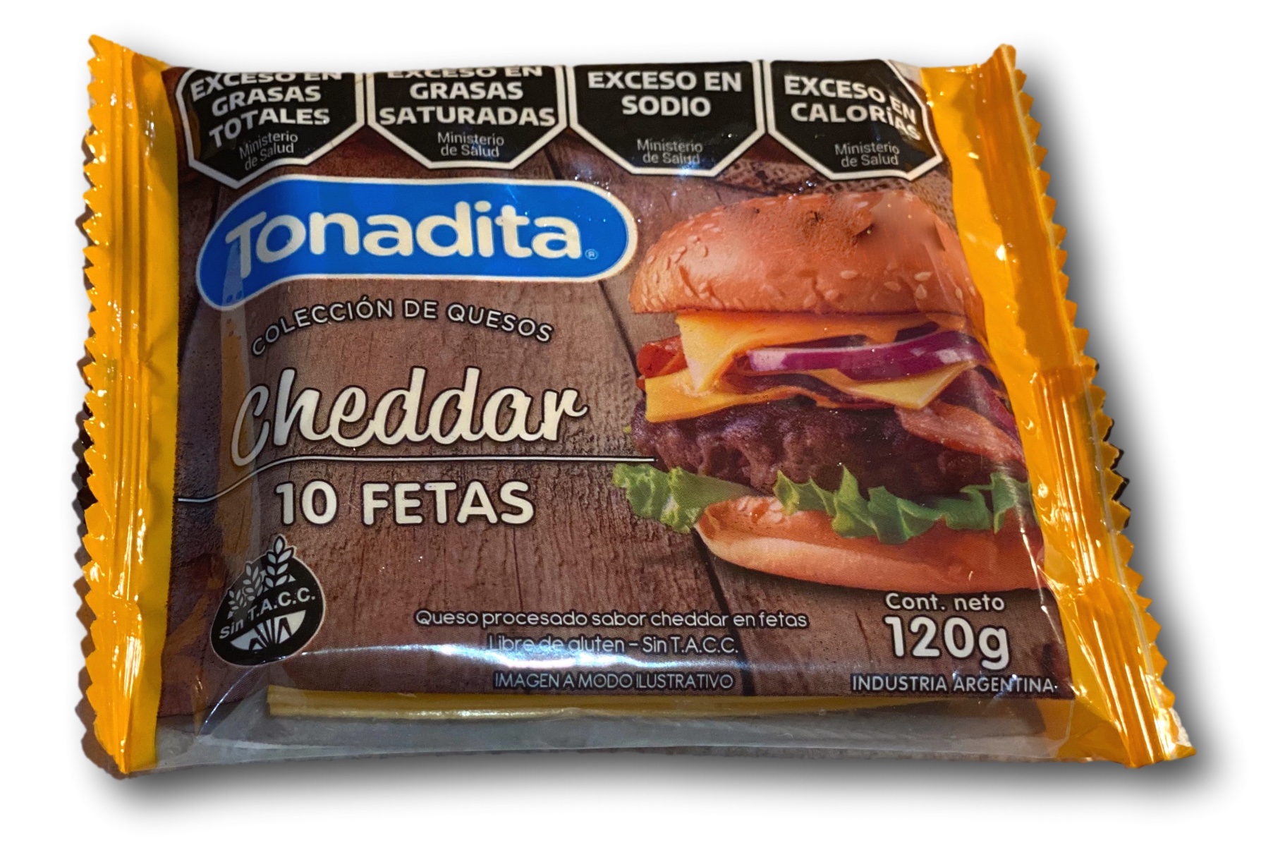 Cheddar Tonadita 12 x 10 fetas 120 g