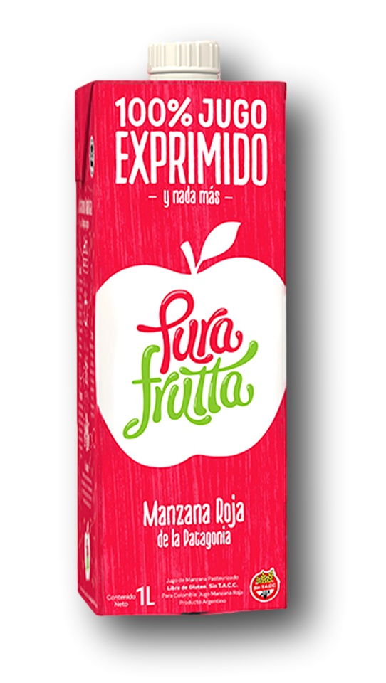 Jugo de MANZANA ROJA Pura Frutta NFC 8 x 1 litro
