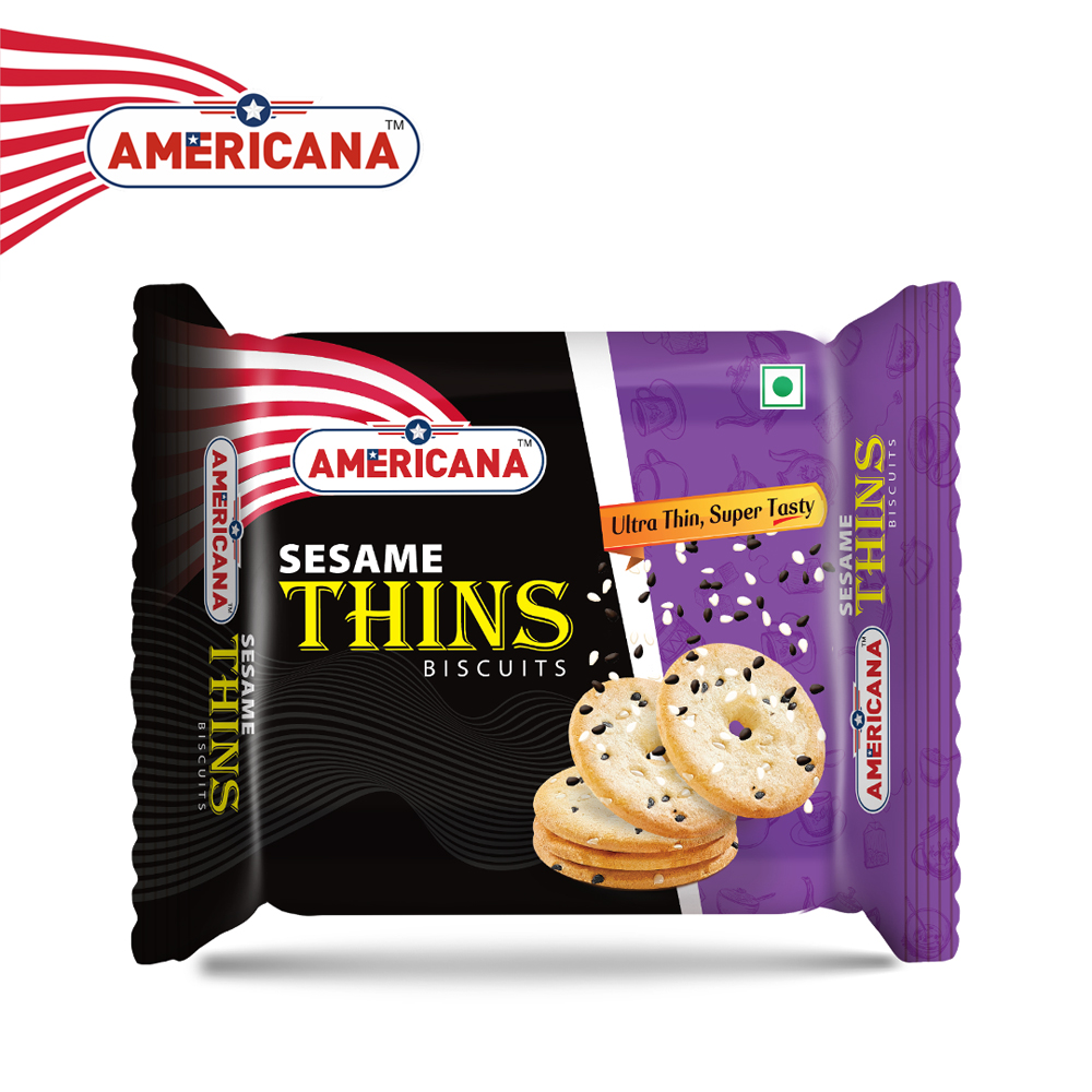 AMERICANA Sesame Thins Biscuits 75 g Pack