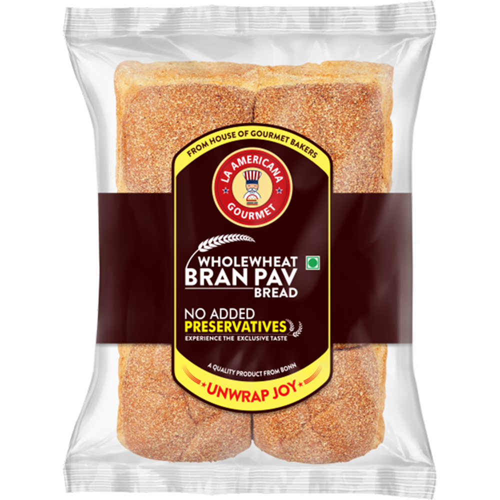 La Americana Wholewheat Bran Pav Bread 250 g