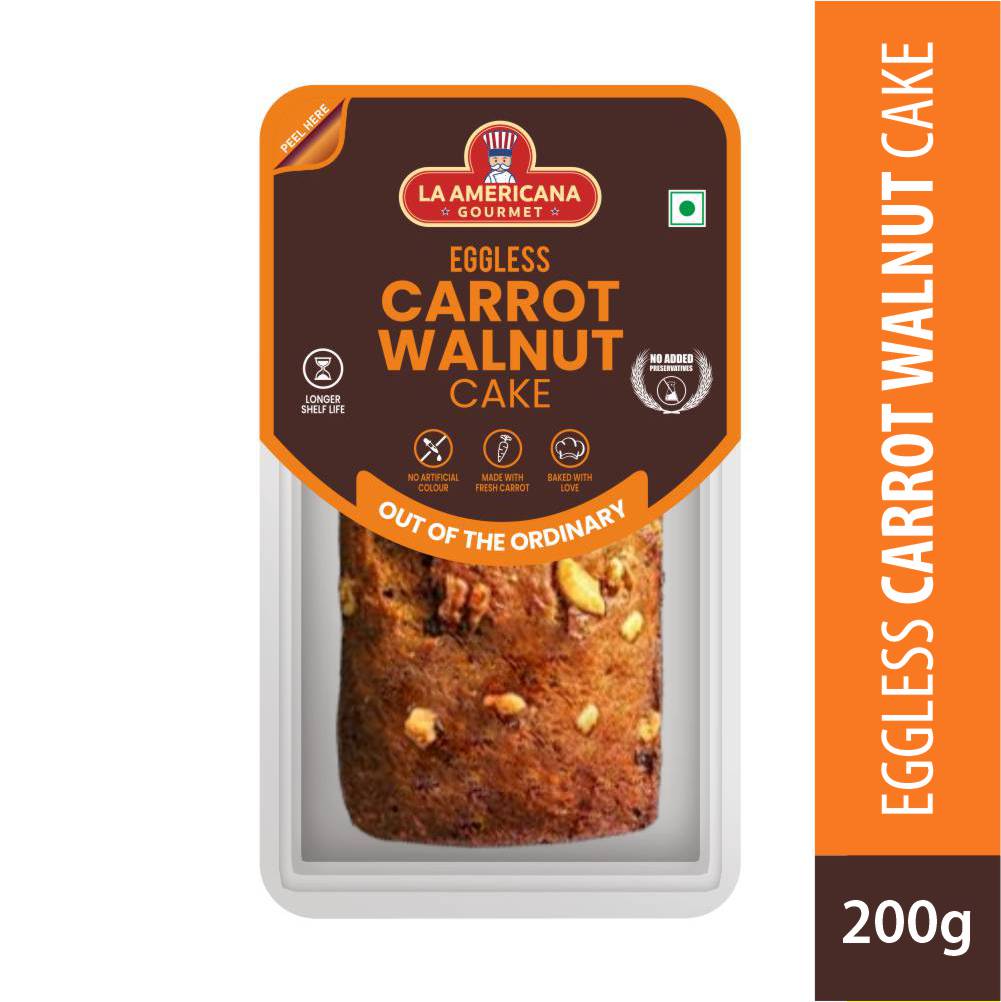 LA Americana Gourmet Eggless Carrot Walnut Cake by Bonn