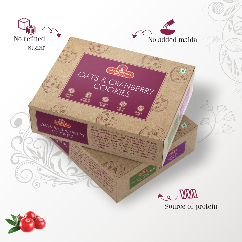 LA Americana Gourmet Oats & Cranberry Cookies by Bonn