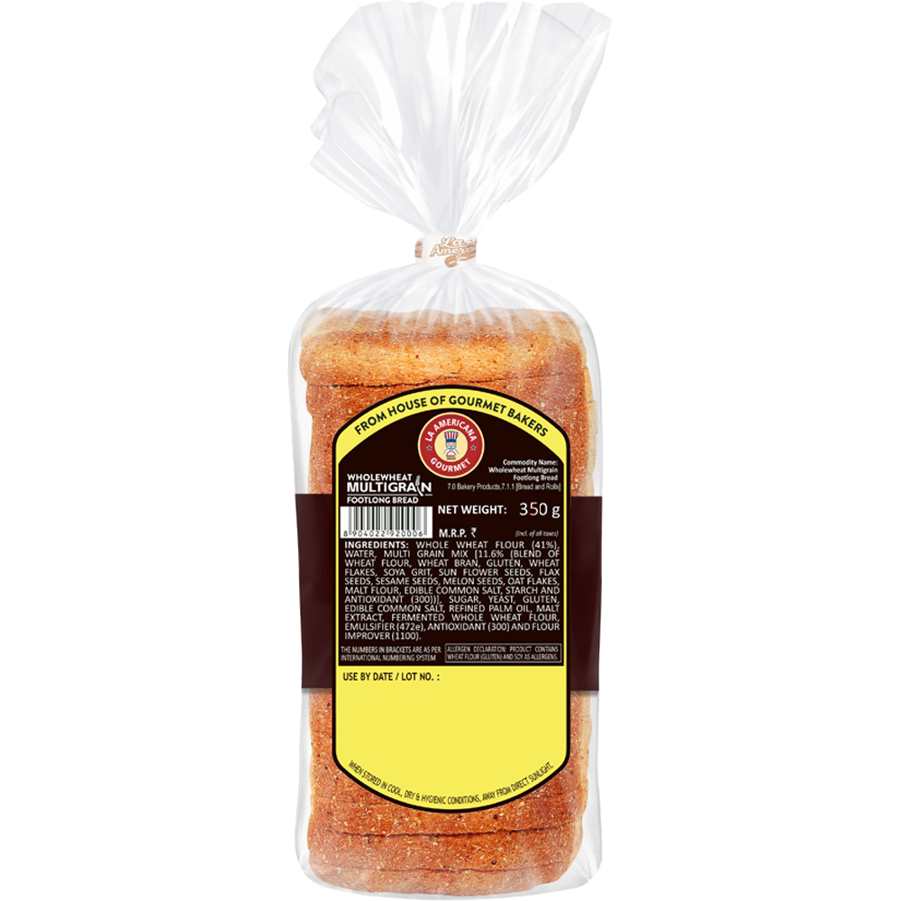 La Americana Wholewheat MULTIGRAIN BREAD 350 g