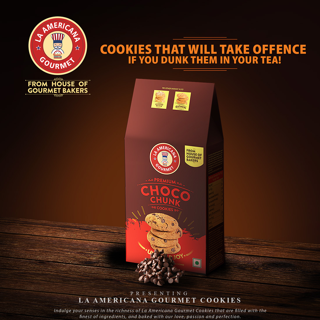 LA Americana Choco Chunk Cookies 100g Pack
