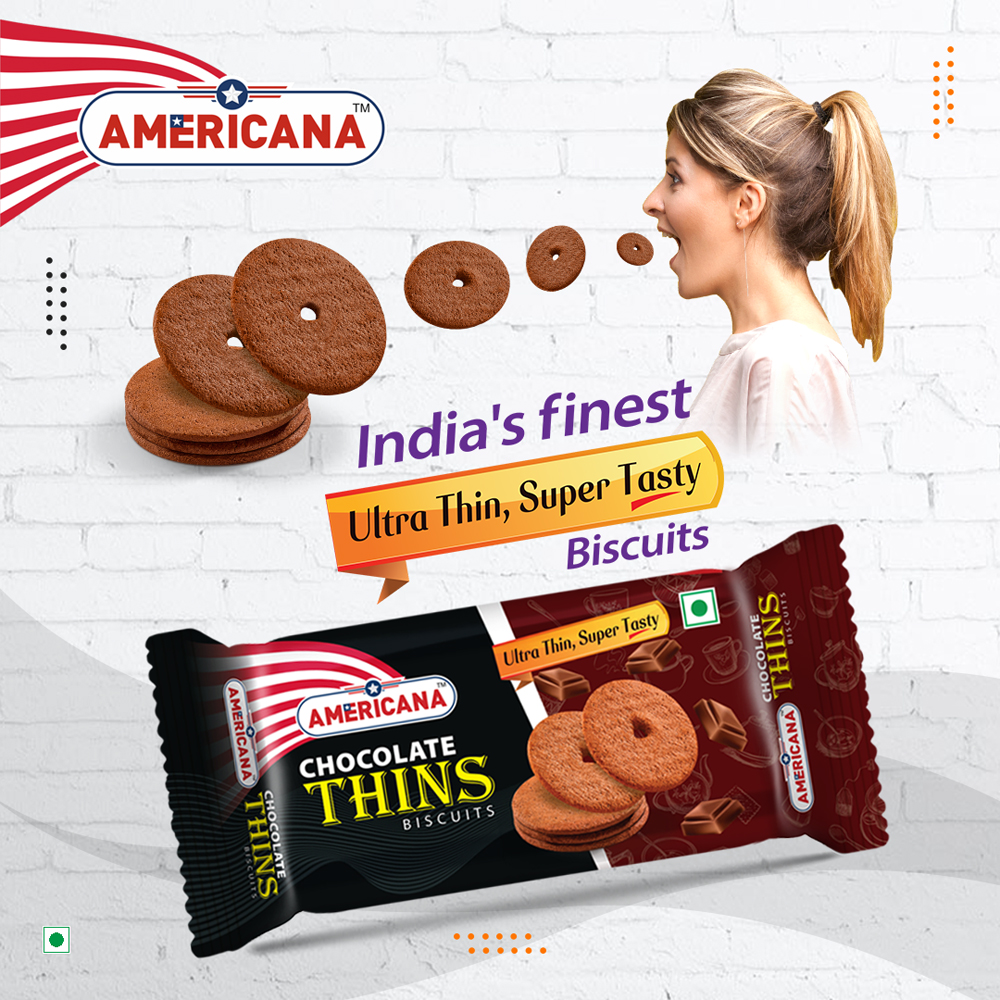 Americana Thins Biscuit Chocolate