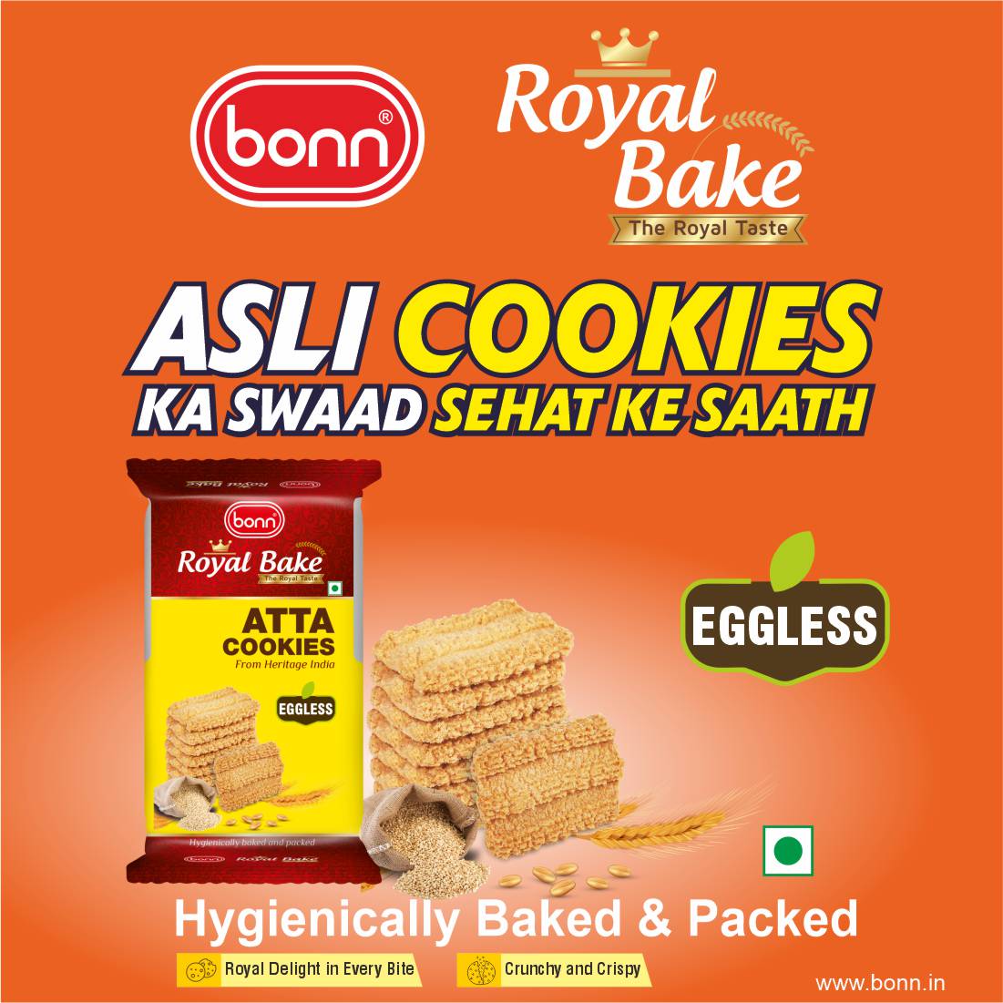 Royal Bake Atta Cookies by Bonn