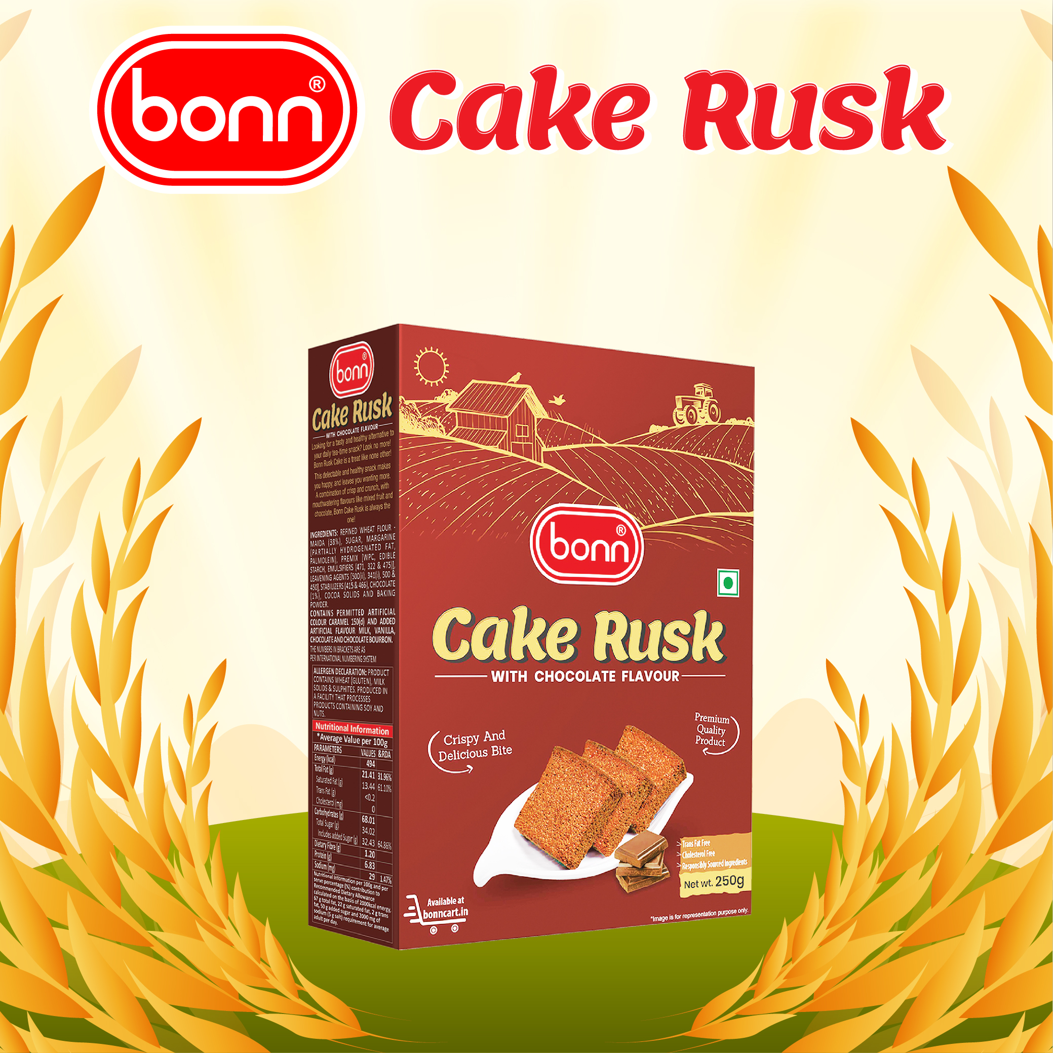 Bonn Cake Rusk (Chocolate flavour)
