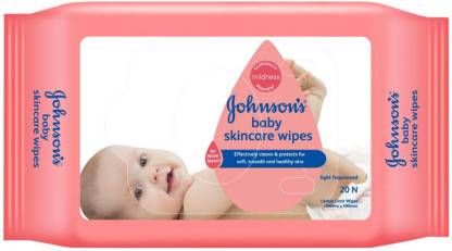 Johnson & Johnson Baby Skincare Wipes  (20 Wipes)