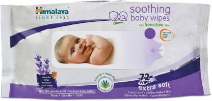 Himalaya Soothing Baby Wipes  (72 Wipes)