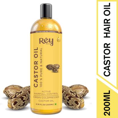 Rey Naturals Cold-Pressed 100% Pure Castor Oil Hair Oil  (200 ml)