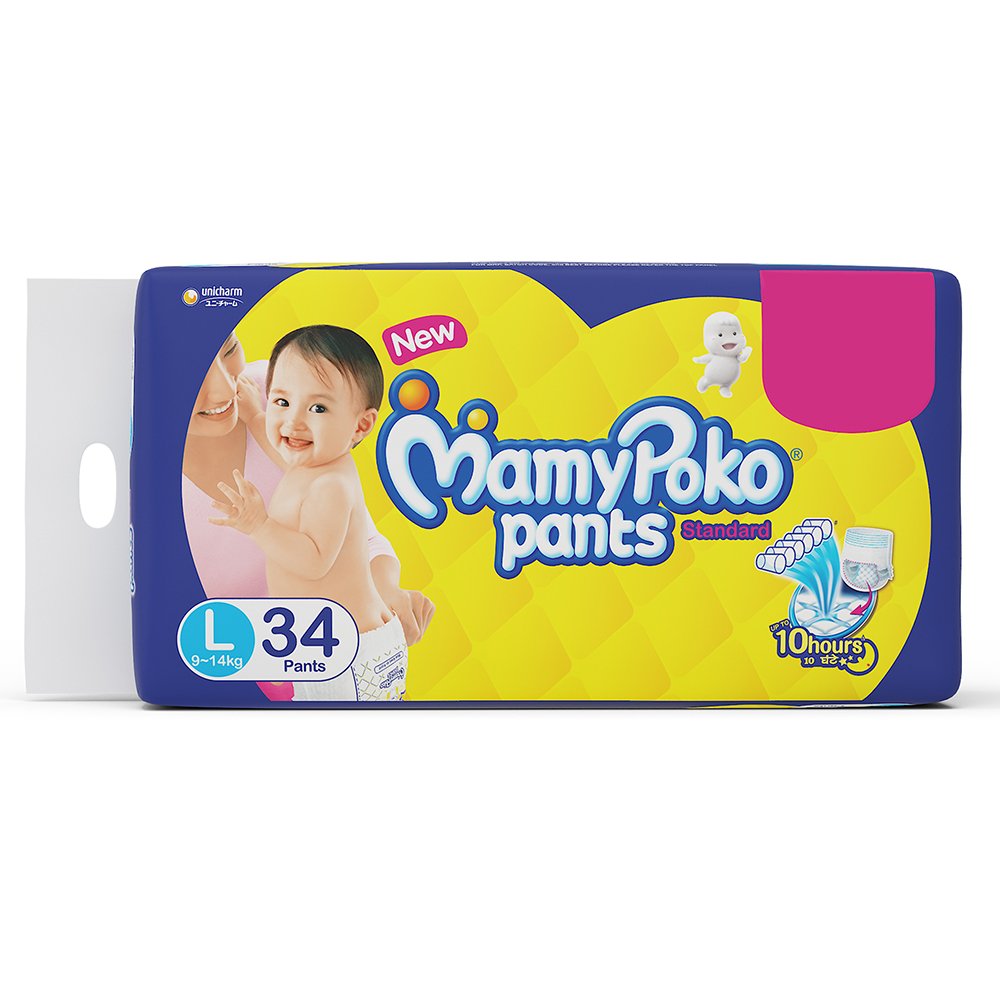 MamyPoko Pants Standard Diapers - L  (34 Pieces)