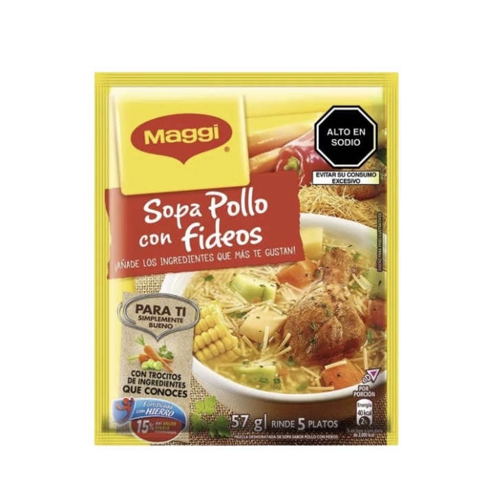 Maggi - Sopa Pollo con Fideos 12x12x57gr