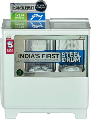 Godrej 8 kg Semi Automatic Top Load Brown, White