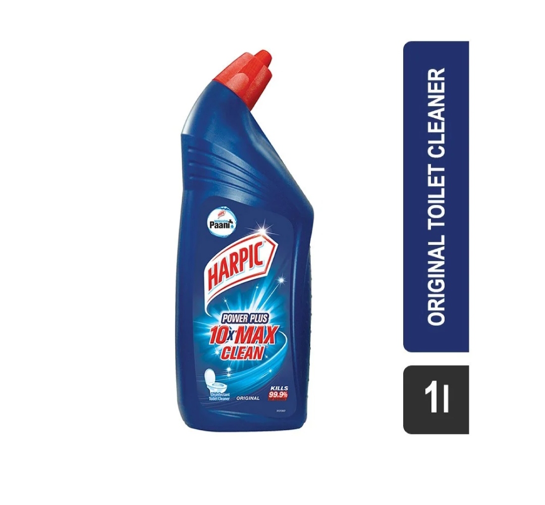 Harpic Power Plus Disinfectant Original Toilet Cleaner Kills 99.9% Germs