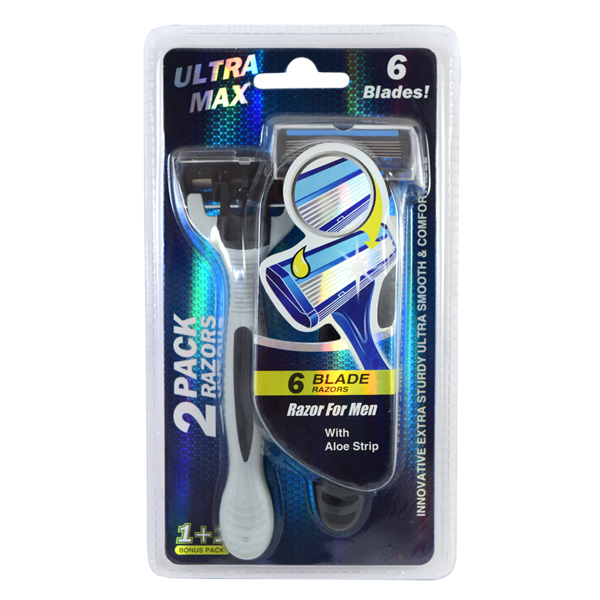 Ultra Max Razor Blue Blade 6Blade 2pk (48/96/cs) single pric