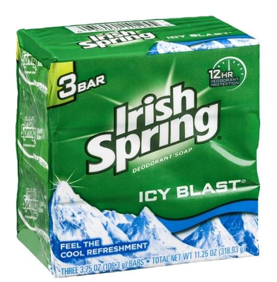 Irish Spring Soap Icy Blast 3pk (18/cs)