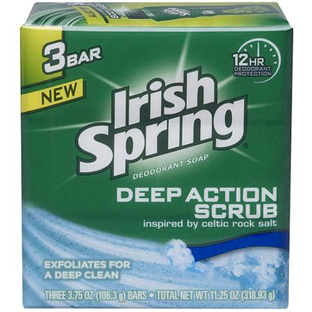 Irish Spring Soap Deep Action 3pk (18/cs)