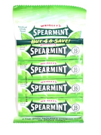 (office) Wrigley Gum 4PK/5CT Spearmint (10pk/4cs)