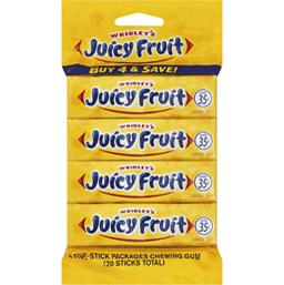 (office) Wrigley Gum 4PK/5CT Juicy Fruit (10pk/4cs)