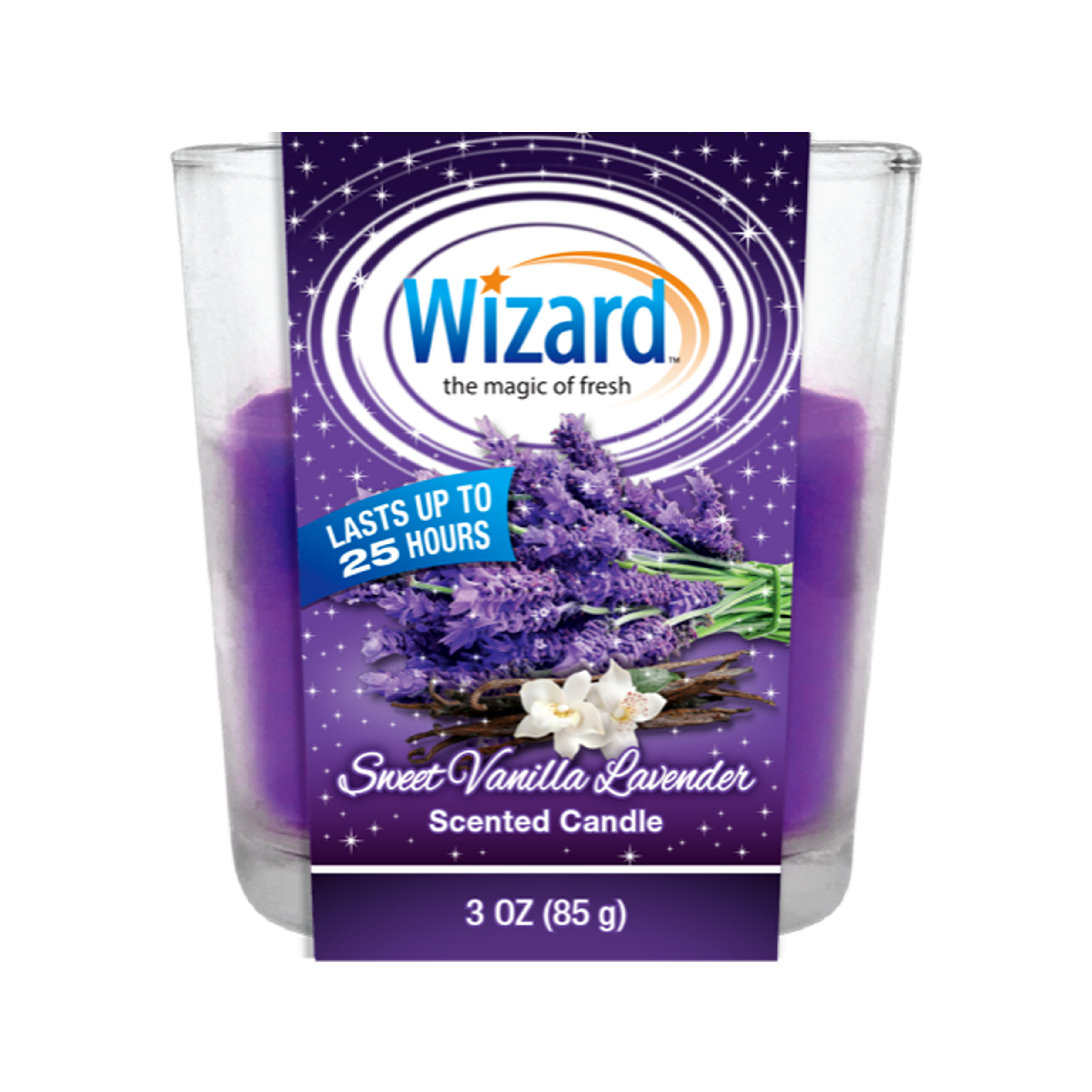 Wizard Candles 3oz Sweet Lavender (12/cs)