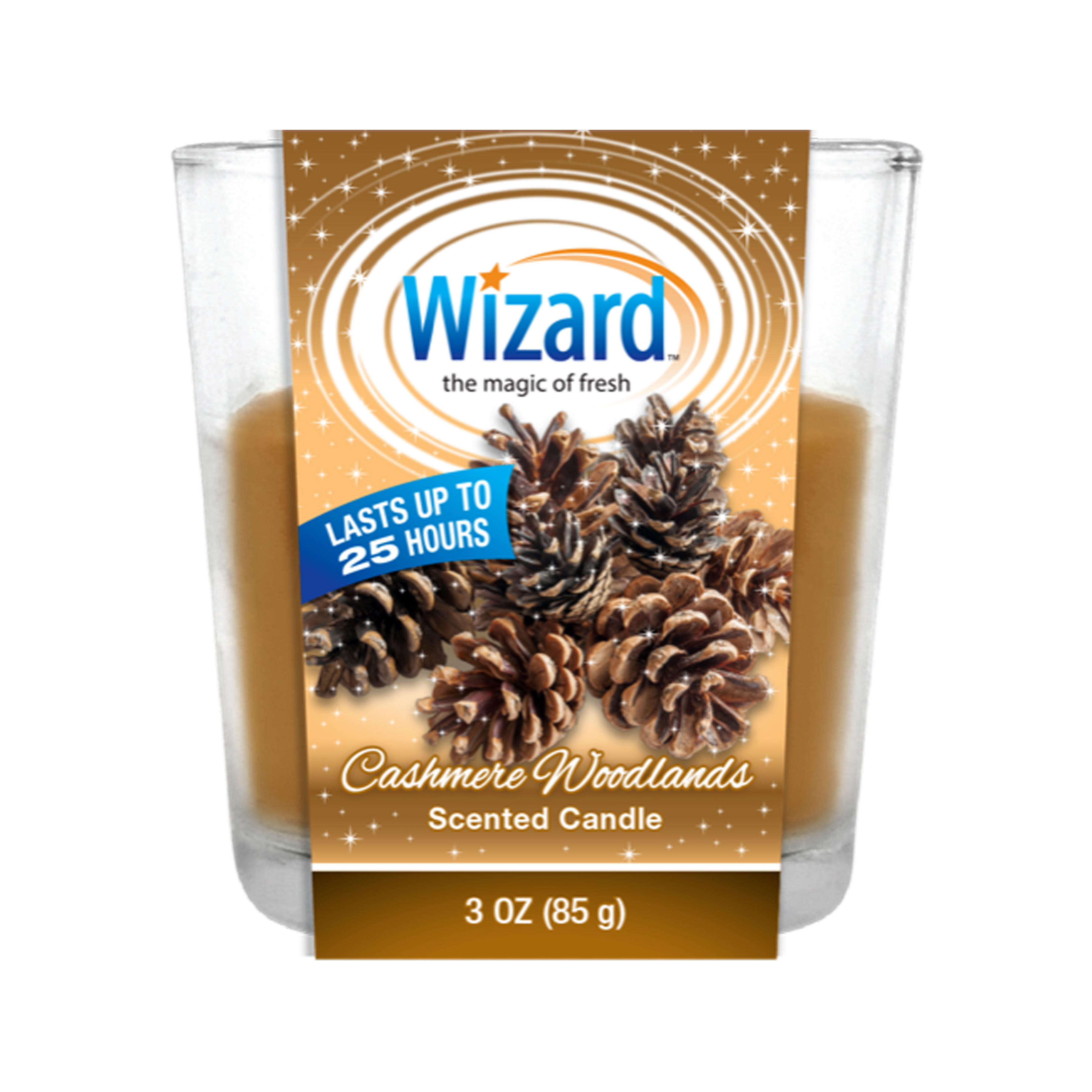 Wizard Candles 3oz  CashMere Wood (12/cs)