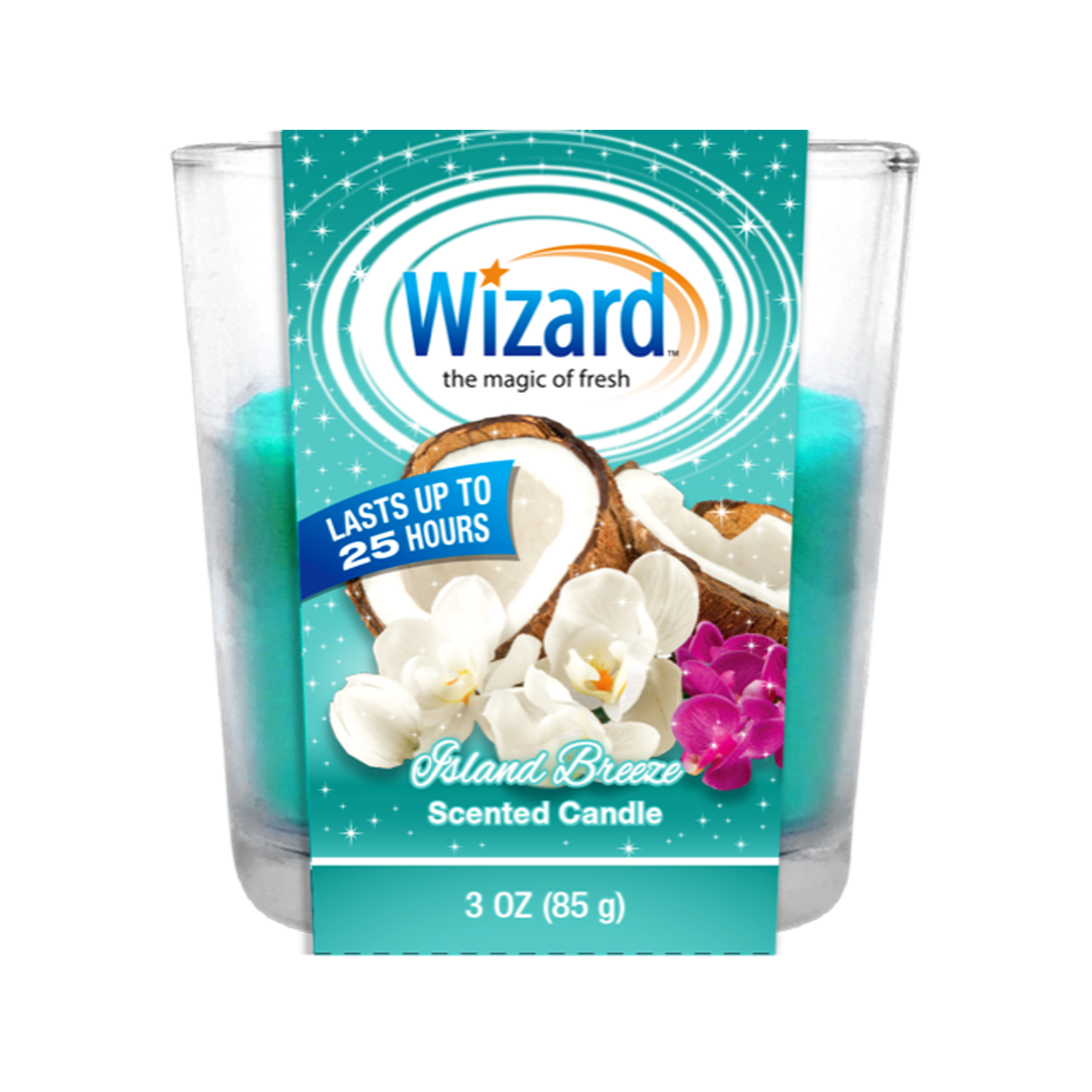 Wizard Candles 3oz Island Breeze  (12/cs)