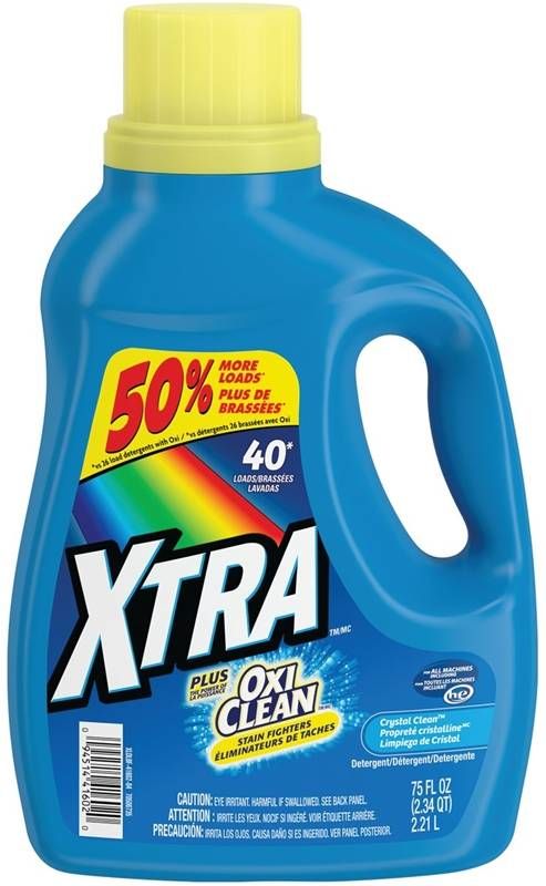 Xtra Liquid Detergent 2X 75oz Plus Oxi Clean  (6/cs)