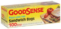 Good Sense Sandwich Bag Lock Top 100ct 24/cs