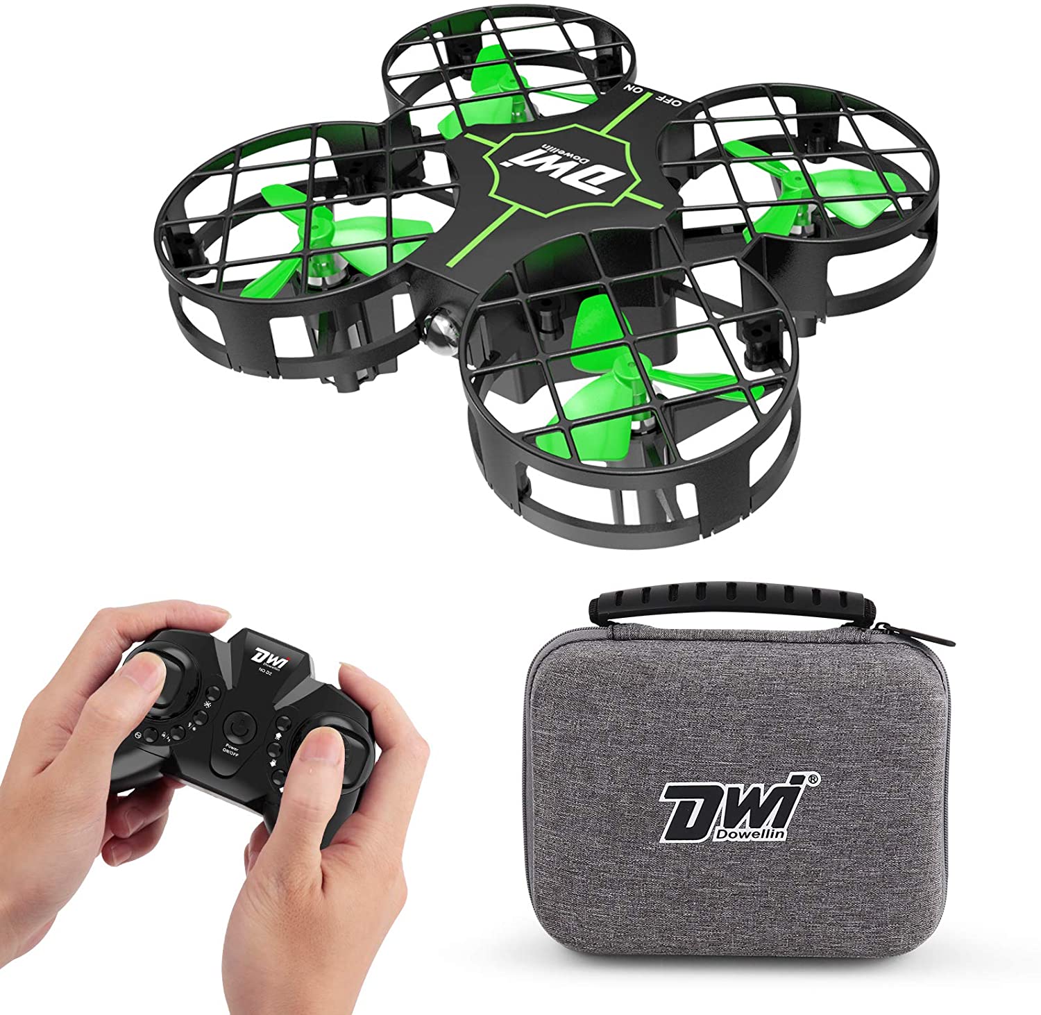 Dwi Dowellin Mini Drone for Kids Crash Proof One Key Take Off Landing Spin Flips RC Small Drones for Beginners Boys and Girls Nano Quadcopter Flying T