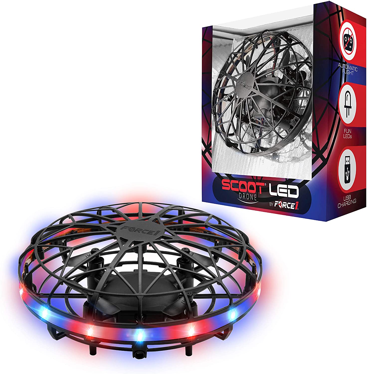 Force1 Scoot - Drones de mano para niños o adultos, sensor de movimiento manos libres Mini Drone, juguete UFO pequeño, juguete volador