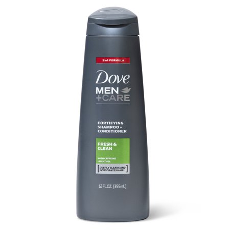 Dove Men+Care Fortifying Fresh and Clean with Caffeine 2 in 1 Shampoo and Conditioner Helps Strengthen and Nourish Hair for Normal to Oily Hair 12 oz