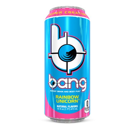 Bang Rainbow Unicorn Energy Drink with Super Creatine, 16 oz Can