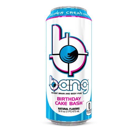 Bang Birthday Cake Bash Energy Drink with Super Creatine, 16 oz Can