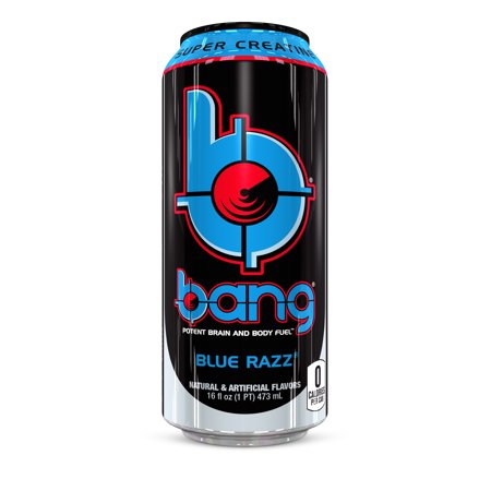 Bang Blue Razz Energy Drink with Super Creatine, 16 oz Can