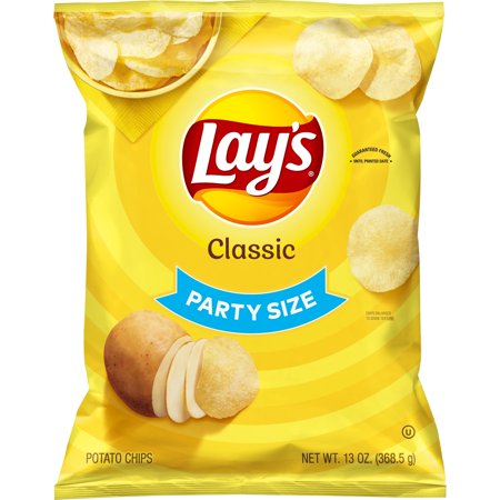 Lay's Classic Potato Chips, Party Size, 13 oz Bag