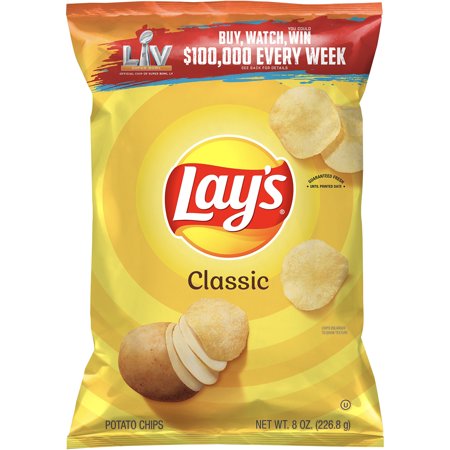 Lay's Classic Potato Chips, 8 oz Bag