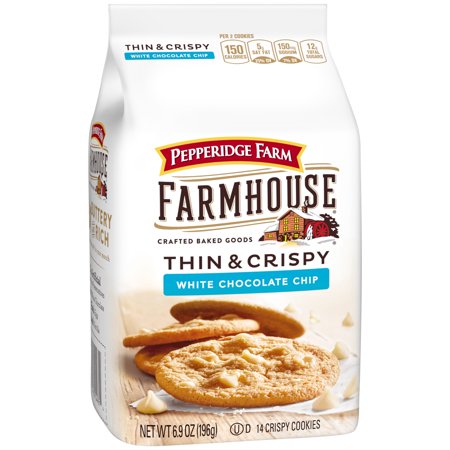 Pepperidge Farm Farmhouse Thin & Crispy White Chocolate Chip Cookies, 6.9 oz. Bag