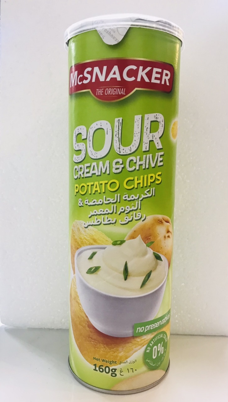 Mc Snacker Sour Cream & Chive Chips 160Gm