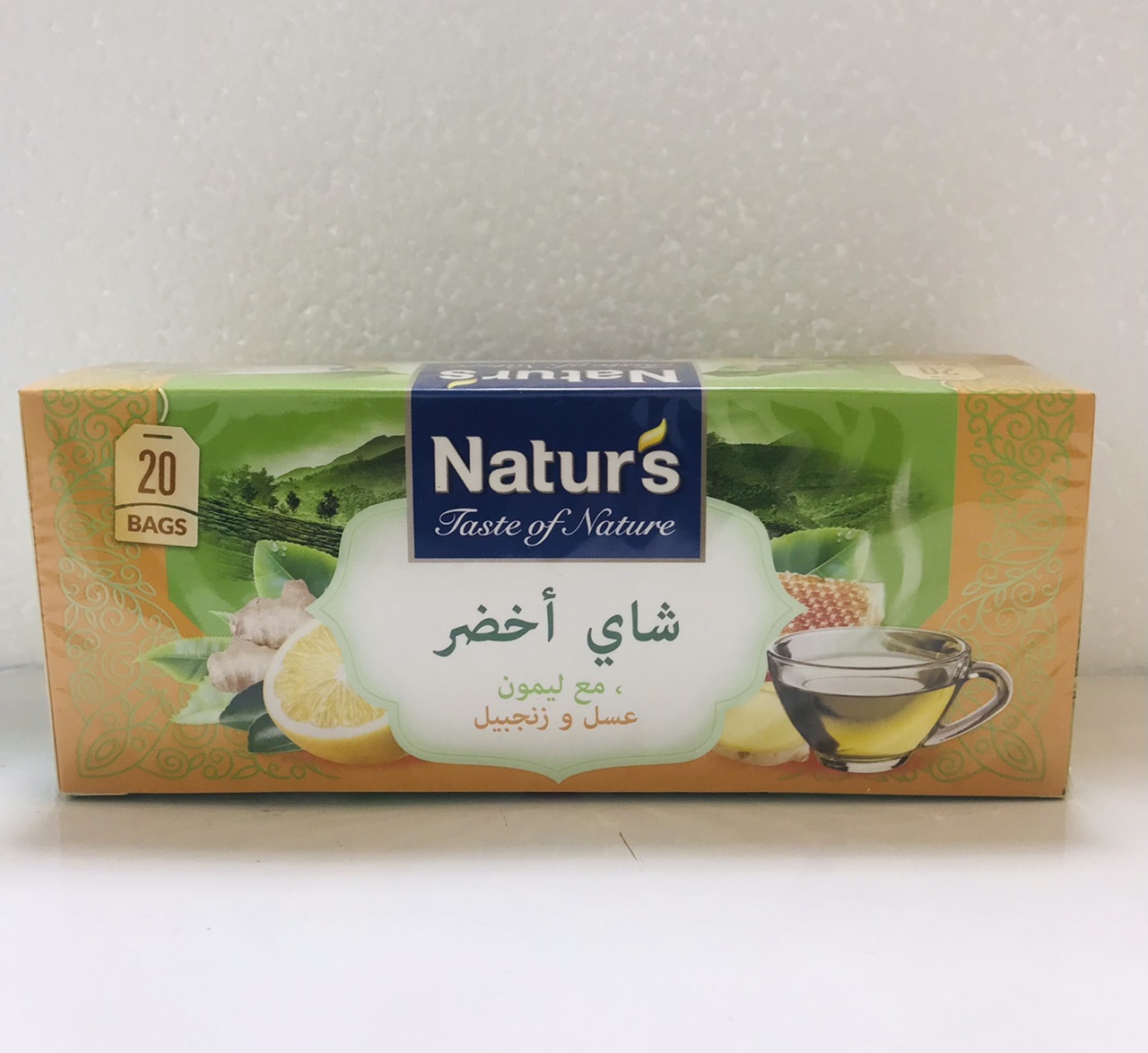 Naturs Green Tea With Lemon,Honey&Ginger 40Gm